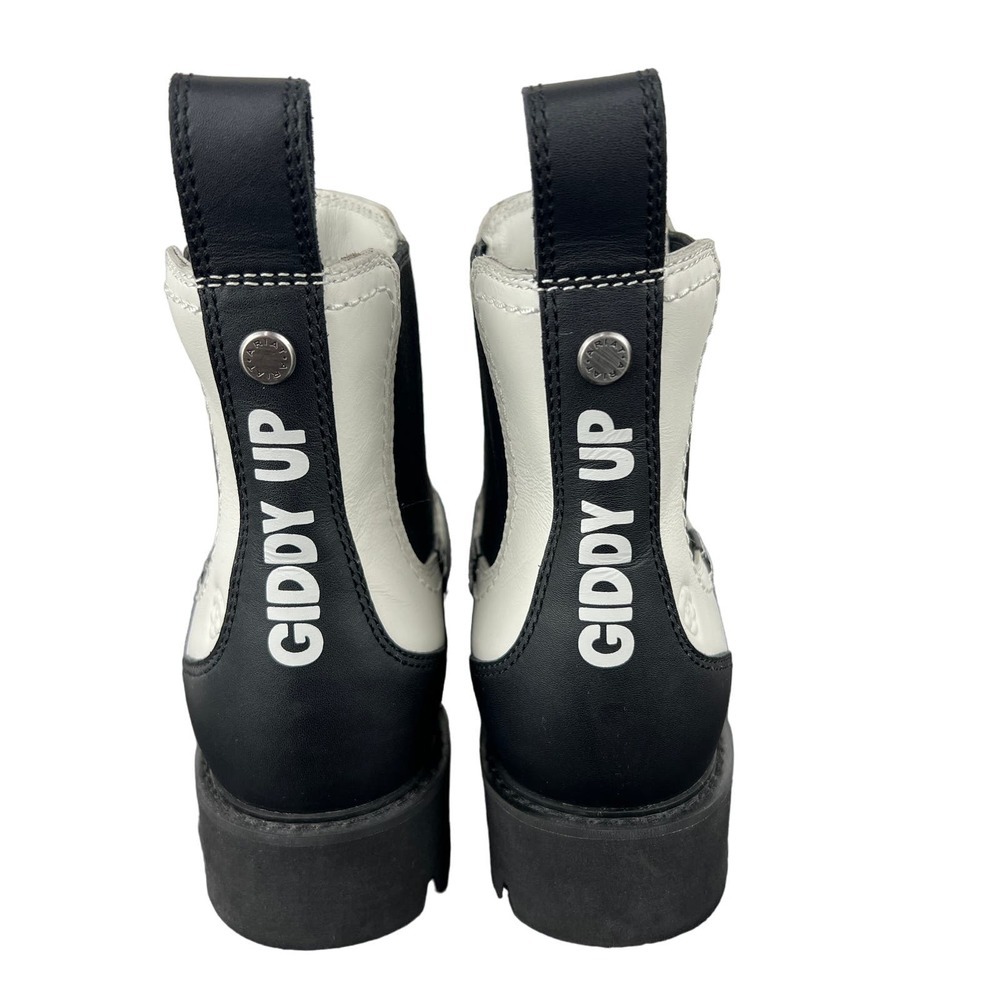 Ariat Wexford design Lug Sole black/white Chelsea Boot 'Giddy Up' Womens Size 7